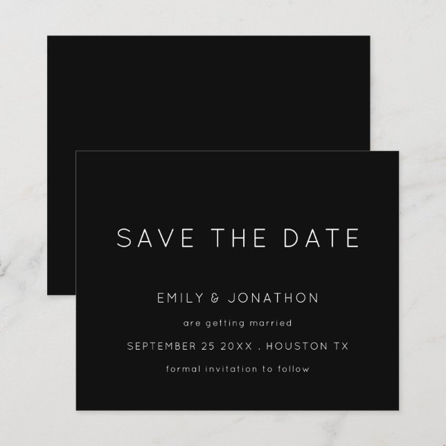 Lámina Presupuesto Tipografía Simple Blanco Negro Guardar (Anverso / Reverso)