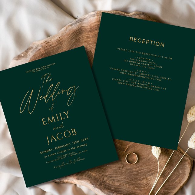 Lámina Presupuesto todo en un Boda de oro verde esmeralda (Subido por el creador)