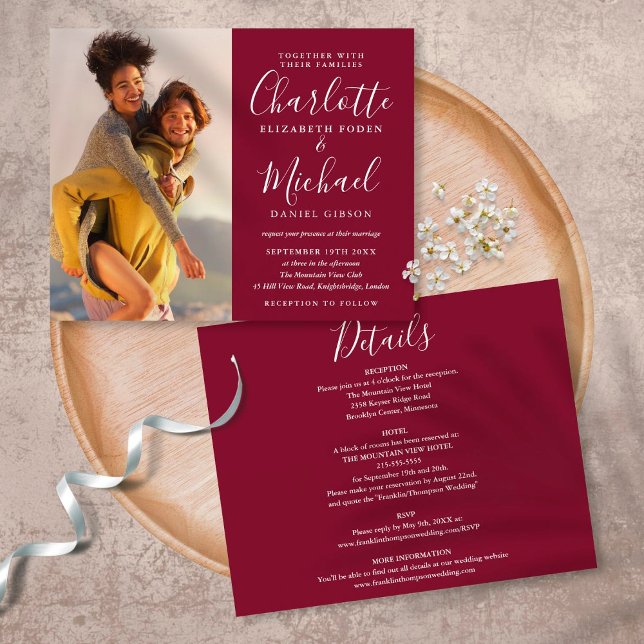 Lámina Presupuesto Todo En Una Foto Invitación De Boda Bo (Subido por el creador)