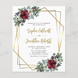 Lámina Presupuesto todo en una invitación a la boda de Am