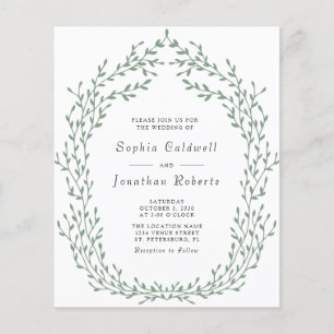 Lámina Presupuesto todo en una invitación a la boda de ma