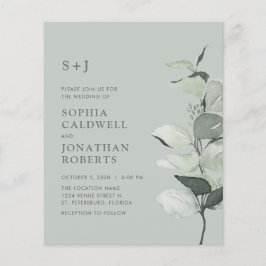 Lámina Presupuesto todo en una invitación a la boda de un