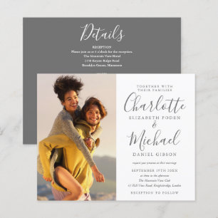 Lámina Presupuesto Todo En Una Invitación De Boda De Foto