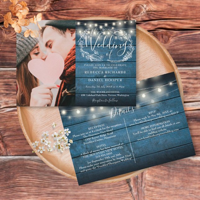 Lámina Presupuesto Todo En Una Invitación De Boda De Foto (Subido por el creador)