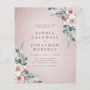 Lámina Presupuesto todo en una invitación de boho de boda