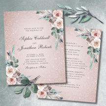 Presupuesto todo en una invitación de boho de boda