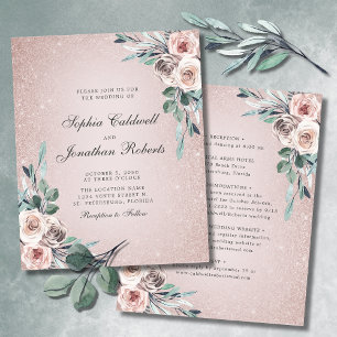 Lámina Presupuesto todo en una invitación de boho de boda