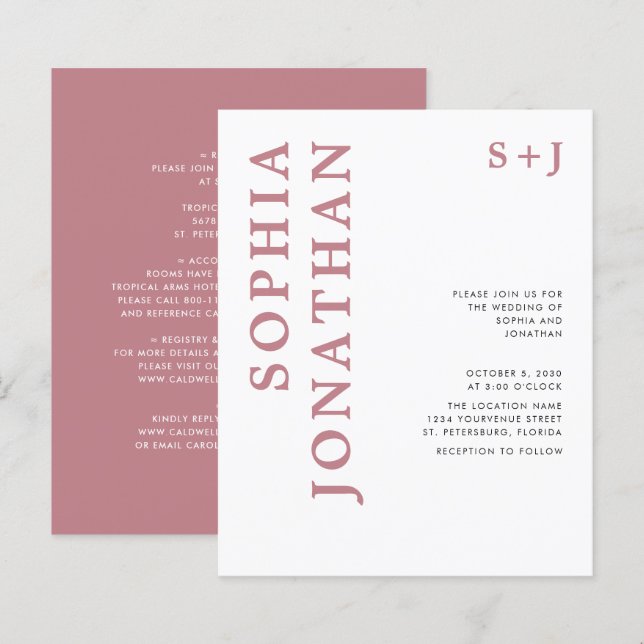 Lámina Presupuesto todo en una polvorienta invitación a m (Anverso / Reverso)