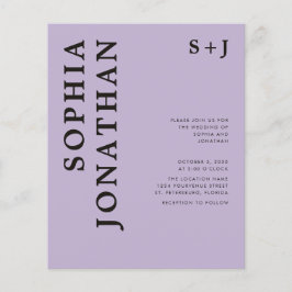 Lámina Presupuesto todo en una tipografía audaz Invitació