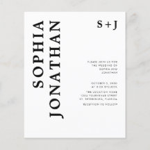 Presupuesto todo en una tipografía audaz Invitació