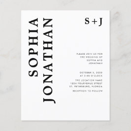 Lámina Presupuesto todo en una tipografía audaz Invitació