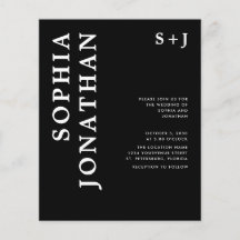 Presupuesto todo en una tipografía audaz Invitació