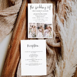 Lámina Presupuesto todo en uno El Boda de lo Minimalista<br><div class="desc">Presentando "El Boda de Collage de fotos Moderno Elegante de Cuatro (4) y la Invitación a la Boda Minimalista de Gran Fecha" - una mezcla de sofisticación contemporánea y simplicidad. Estas invitaciones cuentan con una tipografía moderna que exuda elegancia, simplicidad y un toque de modernidad, perfecto para su minimalista celebración...</div>