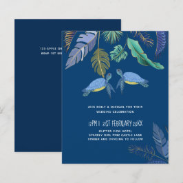 Lámina PRESUPUESTO Tortugas marinas Boda amarillo azul