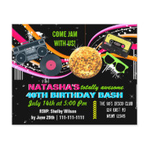 Presupuesto total invitación de cumpleaños retro d