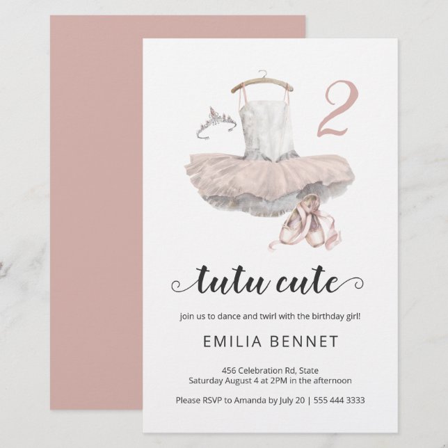 Lámina Presupuesto Tutu Minimalista Ballerina Segundo Cum (Anverso / Reverso)