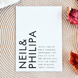 Lámina Presupuesto ultramoderno NOMBRES negrita Boda simp