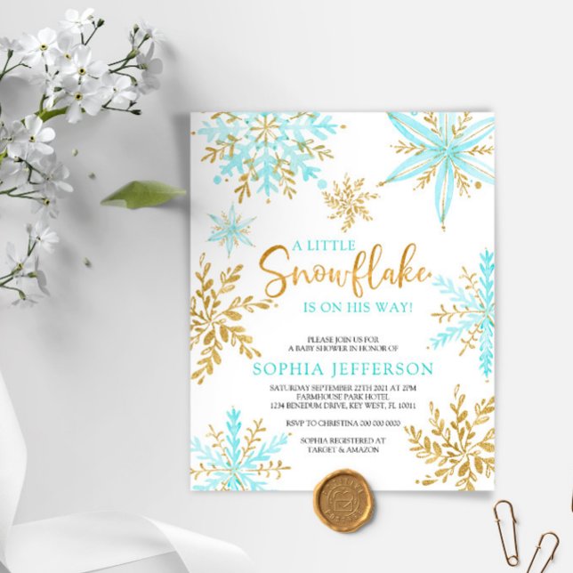 Lámina PRESUPUESTO Un Pequeño Invitación De Snowflake En  (Subido por el creador)