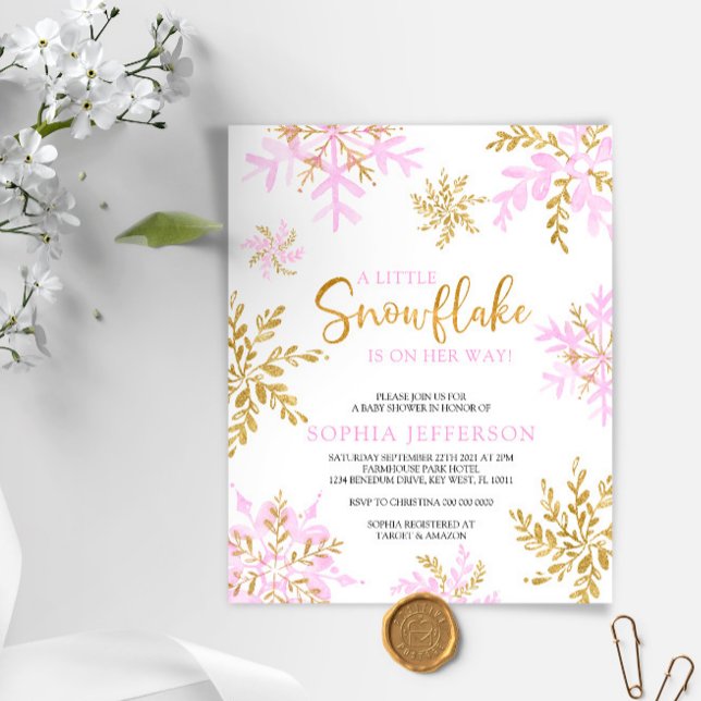 Lámina PRESUPUESTO Un Pequeño Invitación De Snowflake En  (Subido por el creador)