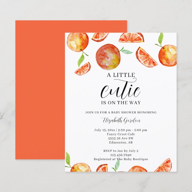 Lámina Presupuesto un poco de dinero en el camino a Baby  (Anverso / Reverso)