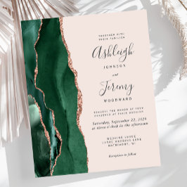 Lámina Presupuesto Verde Esmeralda Ágata Rosa Oro Blush B