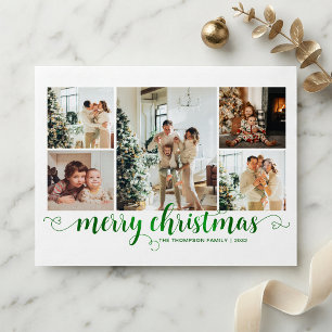 Lámina PRESUPUESTO Verde Feliz Navidad Corazón Script 5 F
