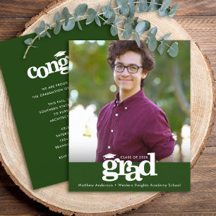 Lámina Presupuesto Verde Foto Graduación Negrita Mayúscul