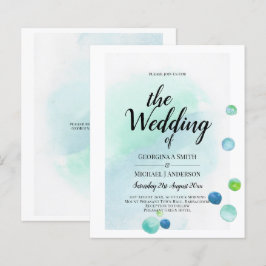 Lámina PRESUPUESTO Vidrio oceánico Ombre Boda azul Verde