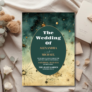 Lámina Presupuesto Vintage Acuarela Boda Celestial