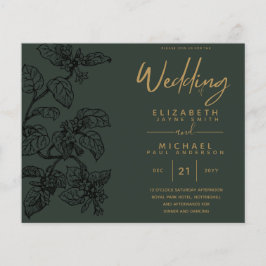 Lámina PRESUPUESTO Vintage Garden Leaf Classic Wedding