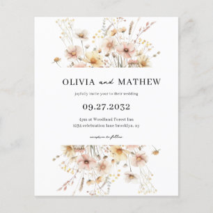 Lámina PRESUPUESTO Whimsical Rustic Meadow Wildflower Bod