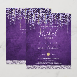 Lámina PRESUPUESTO Wisteria Lace Floral BRIDAL SHOWER INV