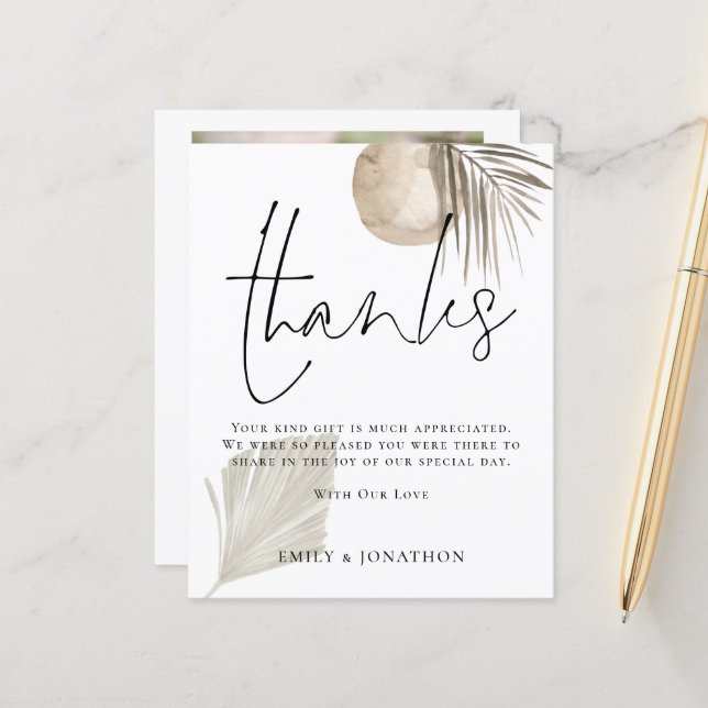 Lámina Presupuestos Boho Pampas Boda 3 Foto Gracias (Anverso/Reverso In Situ)