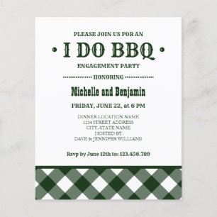 Lámina Presupuestos Bosques Plaid I do BBQ Engagement Par