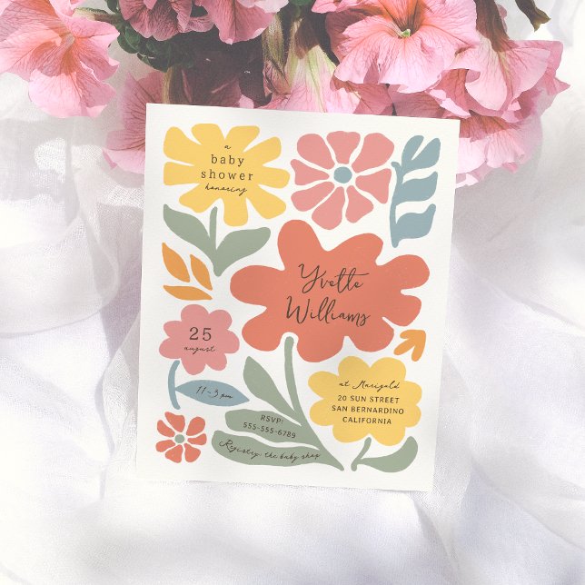 Lámina Presupuestos Flores Modernas Baby Shower Ilustrado (Subido por el creador)