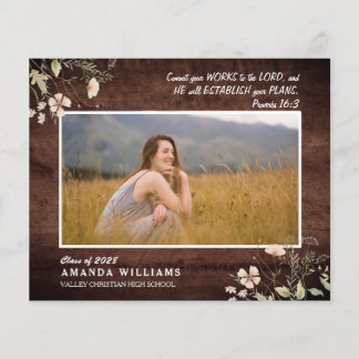 Lámina Presupuestos Graduación cristiana de madera rústic