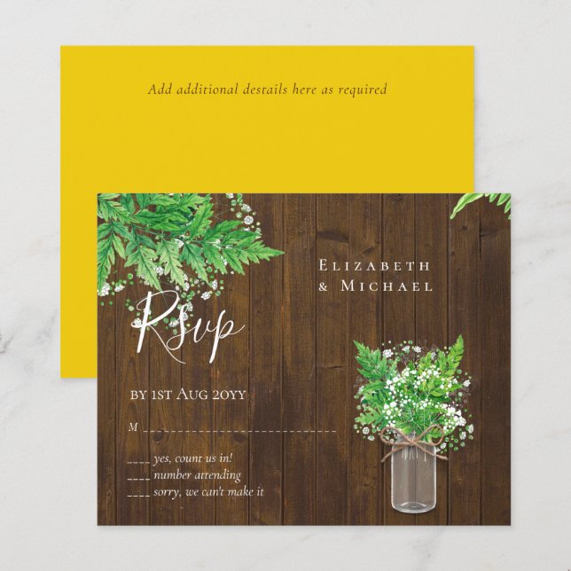 Lámina Presupuestos Rústica de la vegetación RSVP Fern ho (Anverso / Reverso)