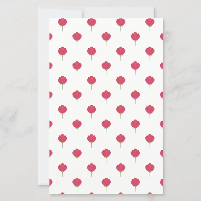 Lámina Pretty lush pink tulips pattern Paper sheet (Anverso)