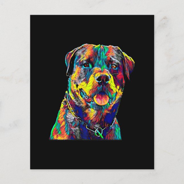 Lámina prima de perro de rottweiler (Anverso)