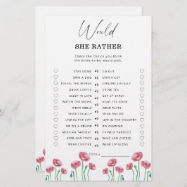 Lámina Primavera preferiría un juego de ducha de novia