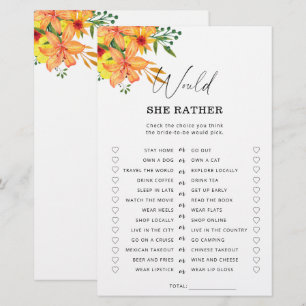 Lámina Primavera preferiría un juego de ducha de novia