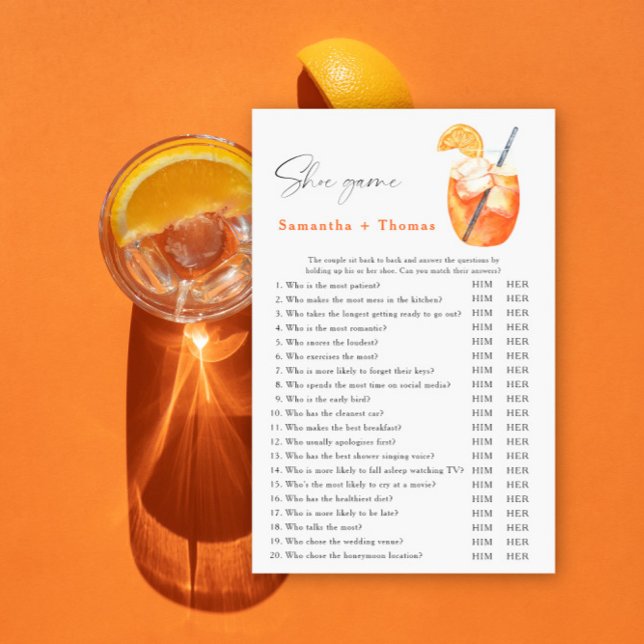 Lámina primer cóctel spritz ducha de novia Juego de zapat (Subido por el creador)