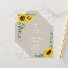 Lámina Primer comunicado del taúpe de tazas de girasol pr