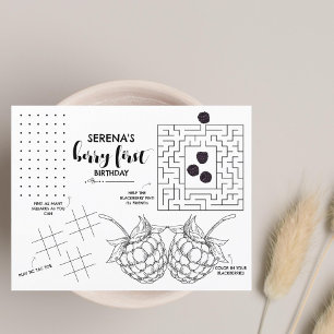 Lámina Primer cumpleaños de Berry   Blackberry de activid