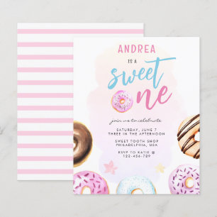 Lámina Primer cumpleaños de Budget Donut Sweet One Chica