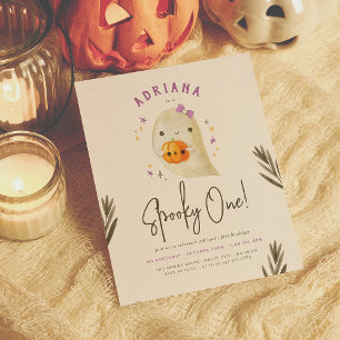 Lámina Primer cumpleaños de Halloween, un Chica