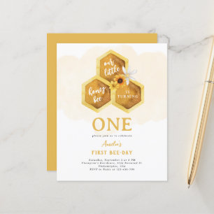 Lámina Primer cumpleaños de la abeja de girasol de Honeyc