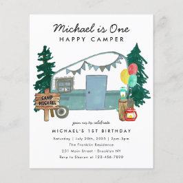 Lámina Primer cumpleaños del campamento Budget One Happy 