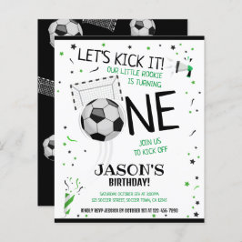 Lámina Primer cumpleaños del pequeño presupuesto de fútbo