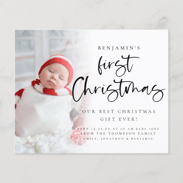Lámina Primer Navidades del bebé de presupuesto Anuncio d (Anverso)